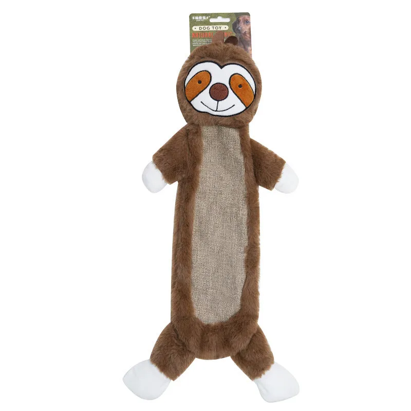 No stuffing crinkle dog toy featuring a cute rabbit design with soft plush material and internal crinkle paper