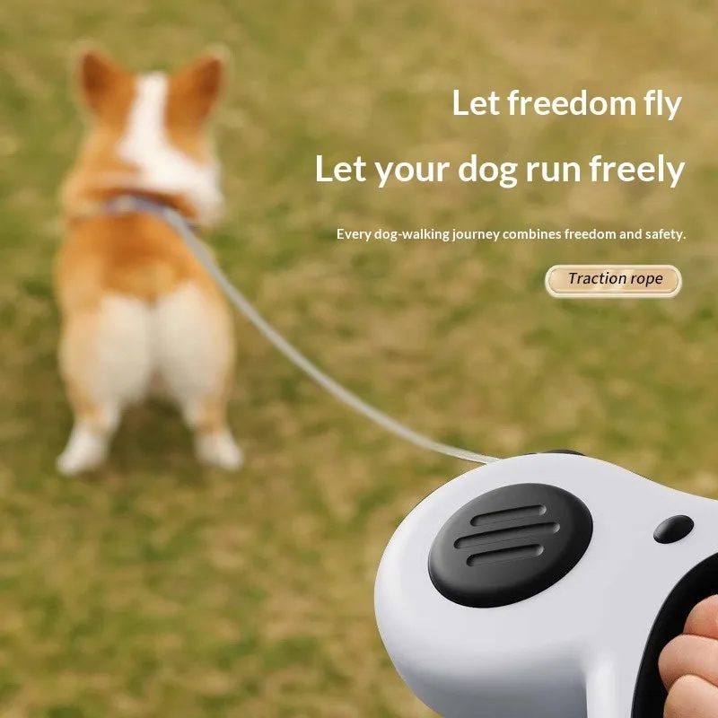 Automatic retractable pet leash with ABS handle, black 5m cord, for dog walking