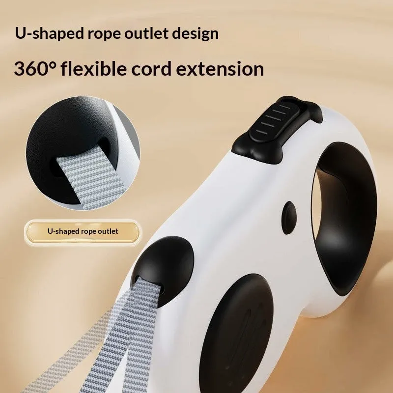 Automatic retractable pet leash with ABS handle, black 5m cord, for dog walking