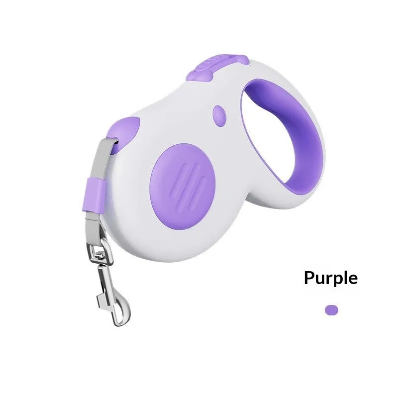 Automatic retractable pet leash with ABS handle, black 5m cord, for dog walking