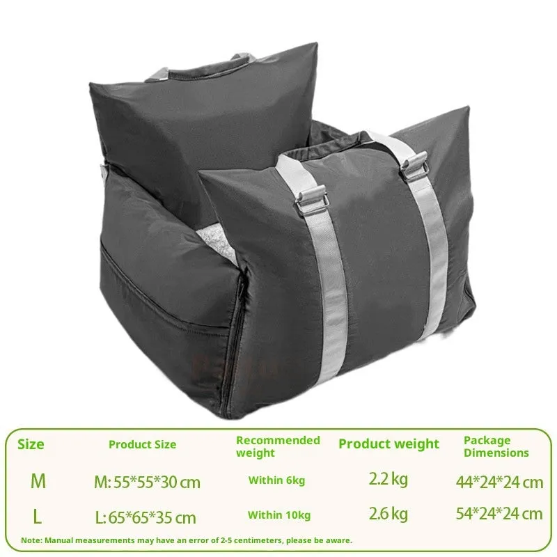 Waterproof non-slip car kennel for dogs in olive green double seat size 65x65x35 cm