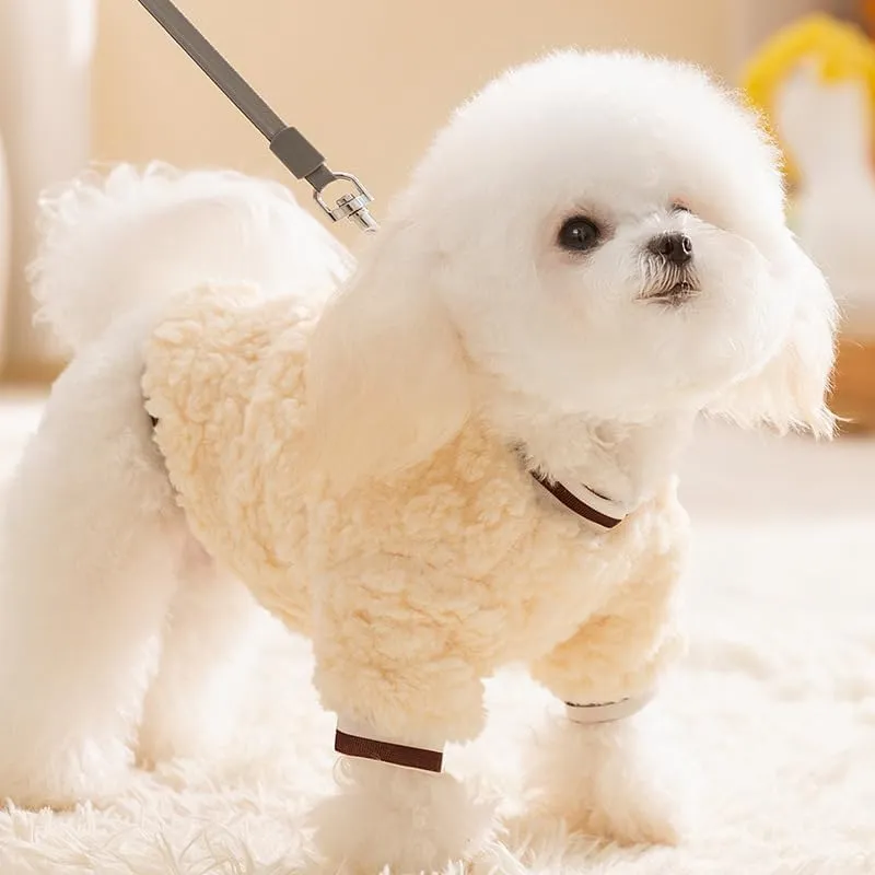 Soft fleece dog hoodie in animal pattern for autumn winter warm wear with pullover design