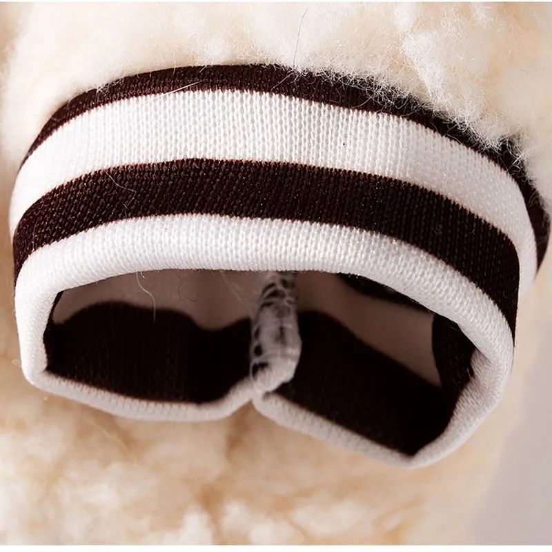 Soft fleece dog hoodie in animal pattern for autumn winter warm wear with pullover design