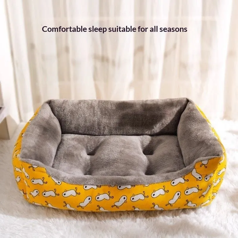 Thickened pet bed in Nordic Style Gray for dogs and kittens, all seasons, available in sizes L to 3XL