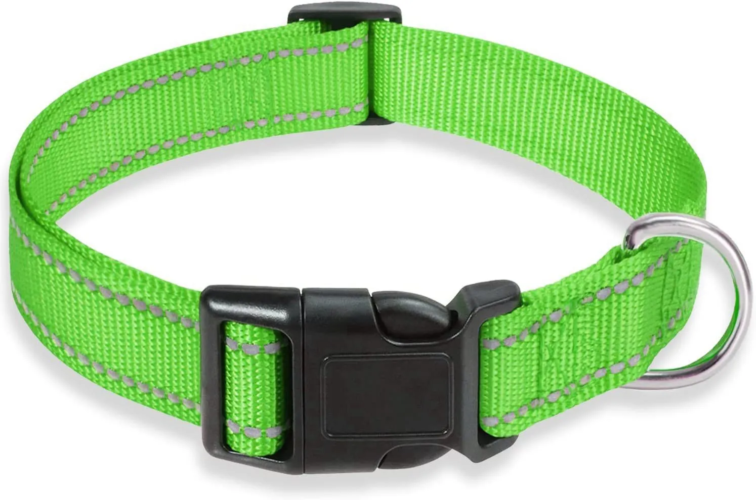 Adjustable nylon dog collar with chest strap in multiple colour options