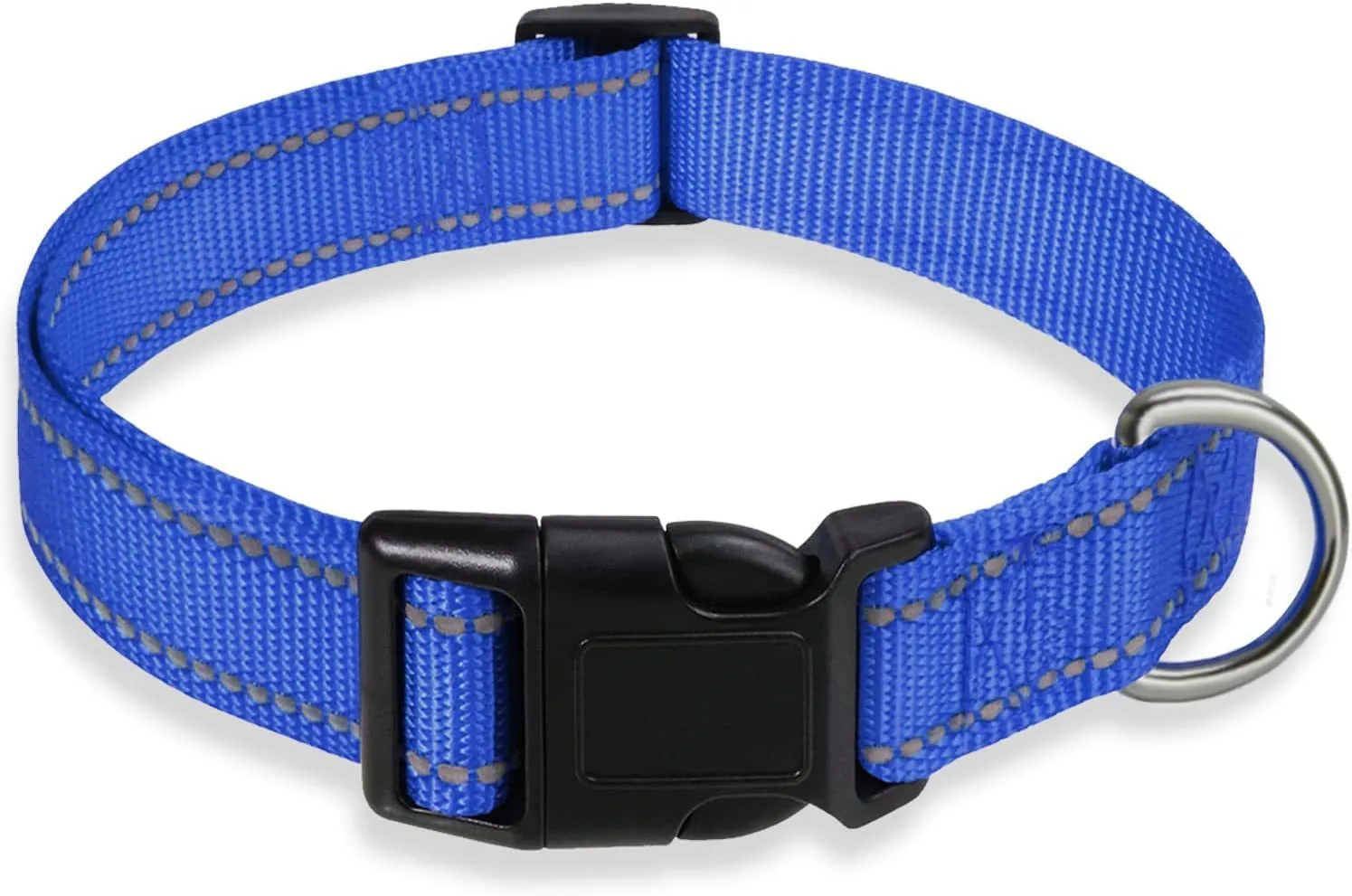 Adjustable nylon dog collar with chest strap in multiple colour options
