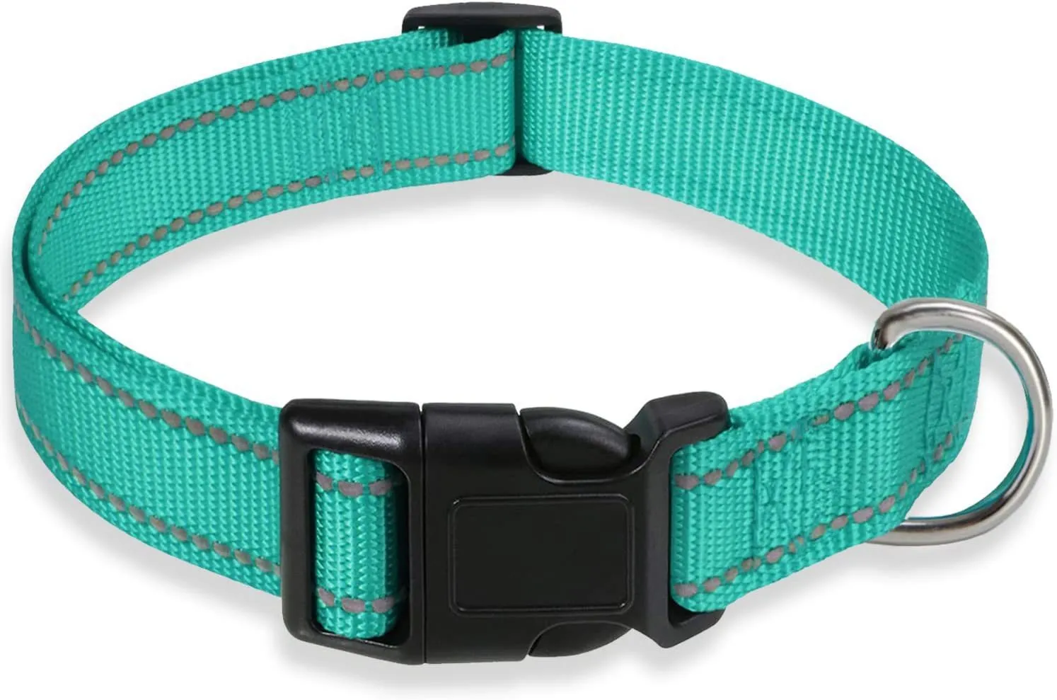 Adjustable nylon dog collar with chest strap in multiple colour options