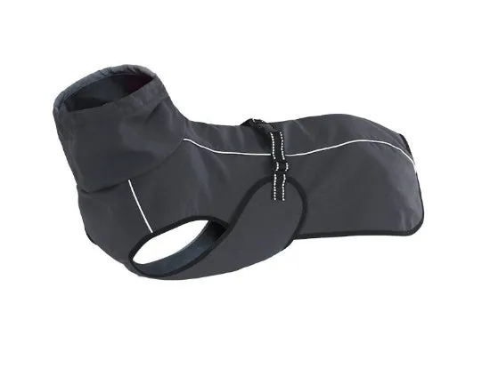 Waterproof double-layer insulated pet dog coat polyester outerwear gray red available sizes XS to XL