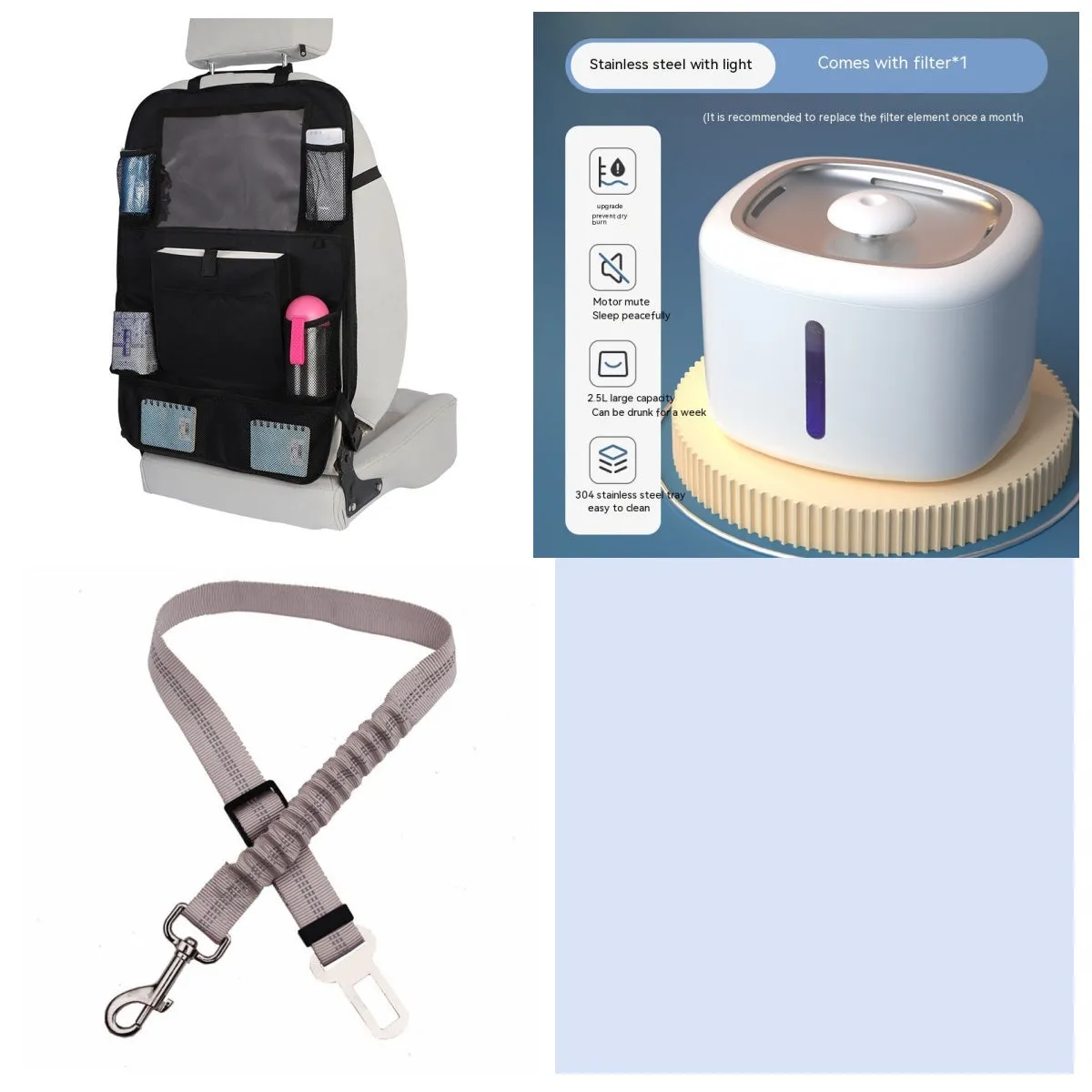 Pet intelligent water dispenser automatic circulation PP material multiple colours beige grey