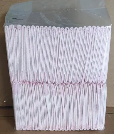 Large 60x60cm disposable pet urine pad for dog house training on a floor