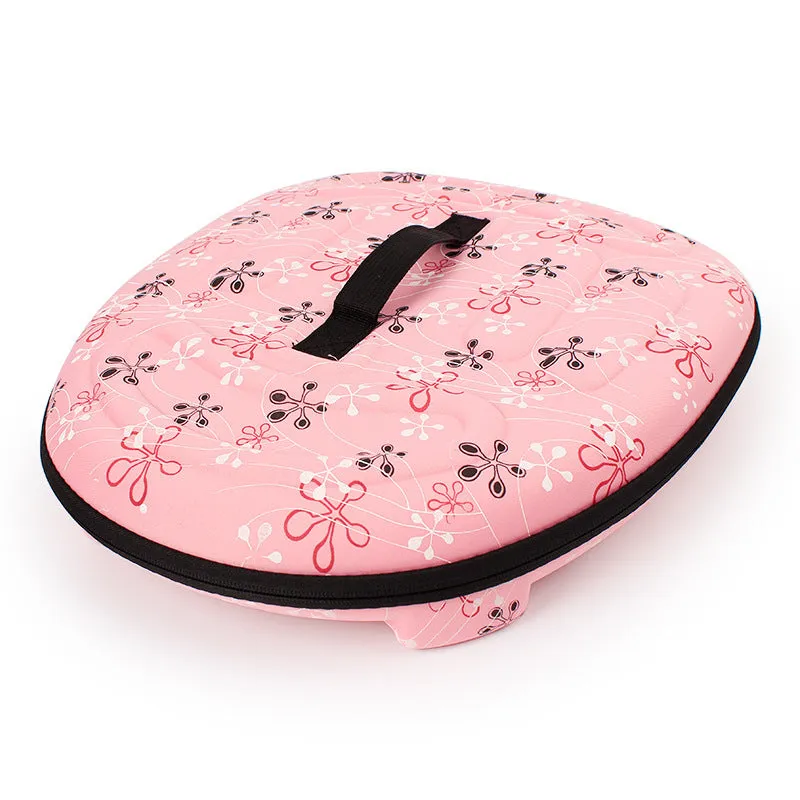 Portable foldable EVA pet handbag for dogs and cats, champagne colour, 45x35x32cm, on a light background