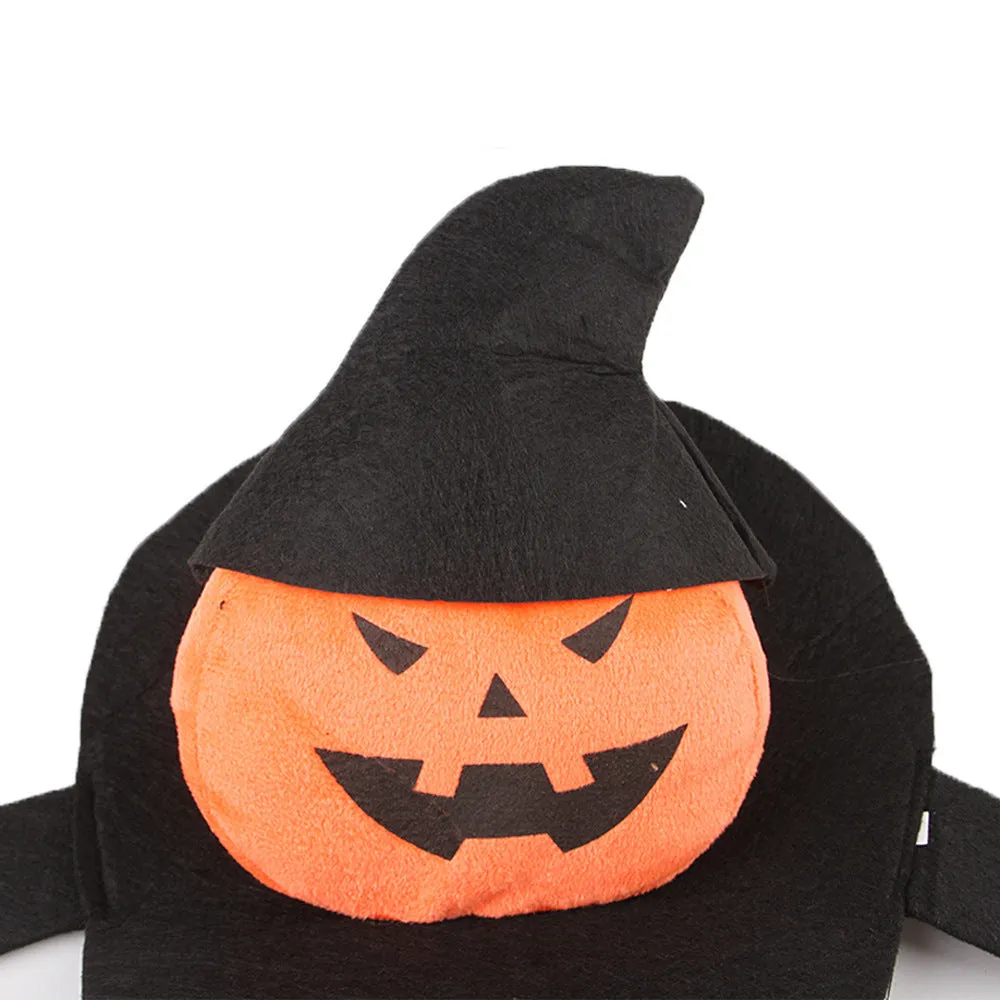 Dog wearing Halloween costume with ghost or pumpkin ghost design in PP cotton fabric