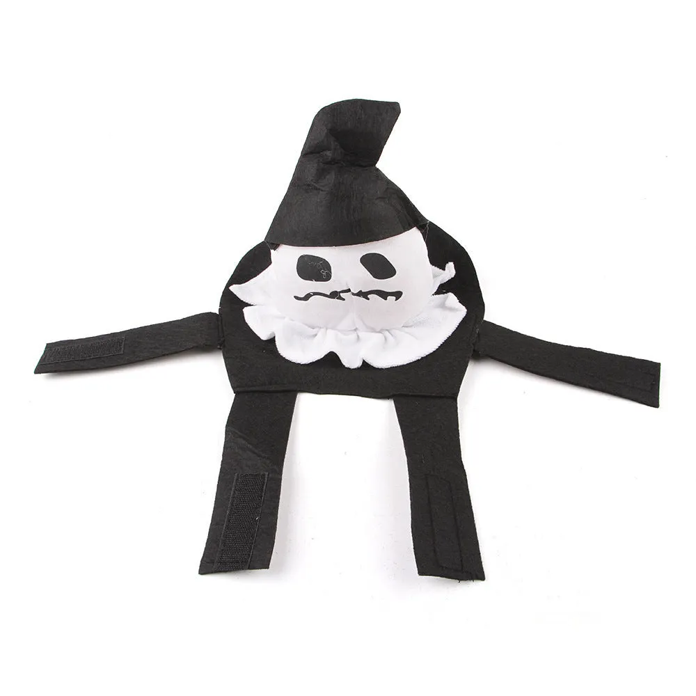 Dog wearing Halloween costume with ghost or pumpkin ghost design in PP cotton fabric