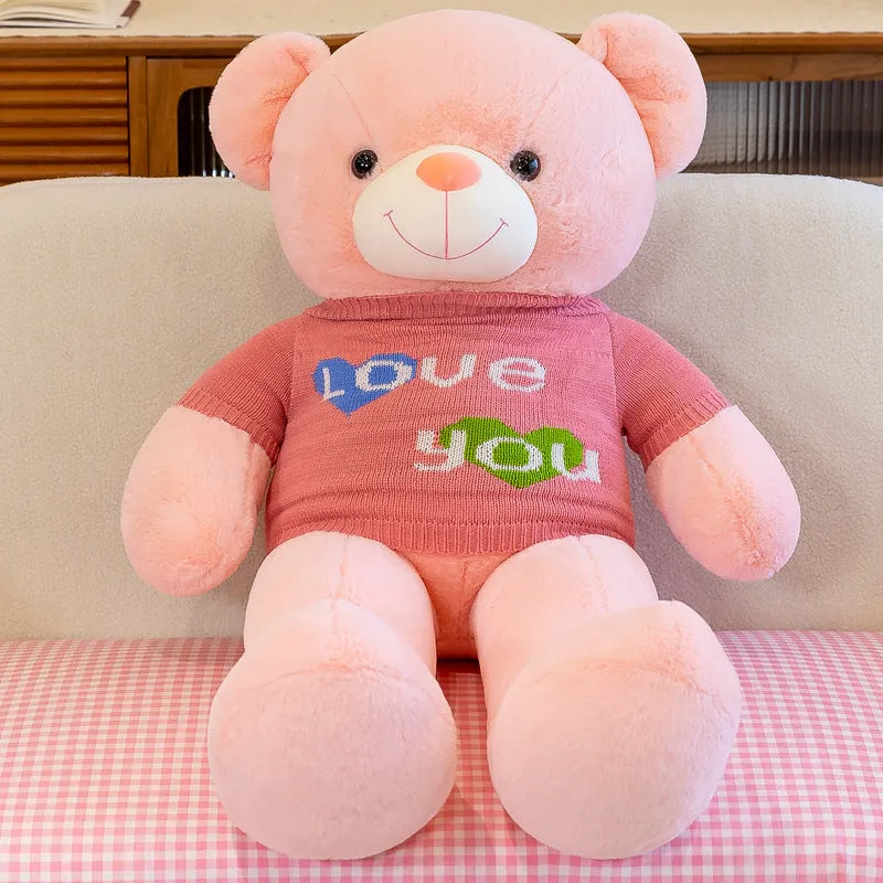 Custom-made teddy bear plush toy in 75/100/120 cm for sleeping, with multiple colour options