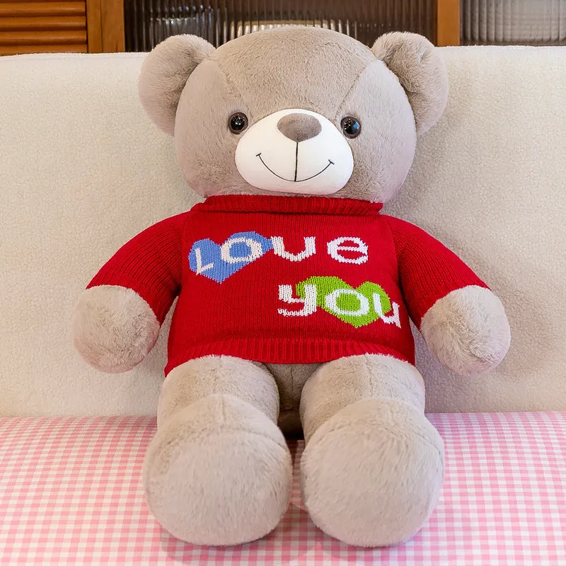 Custom-made teddy bear plush toy in 75/100/120 cm for sleeping, with multiple colour options
