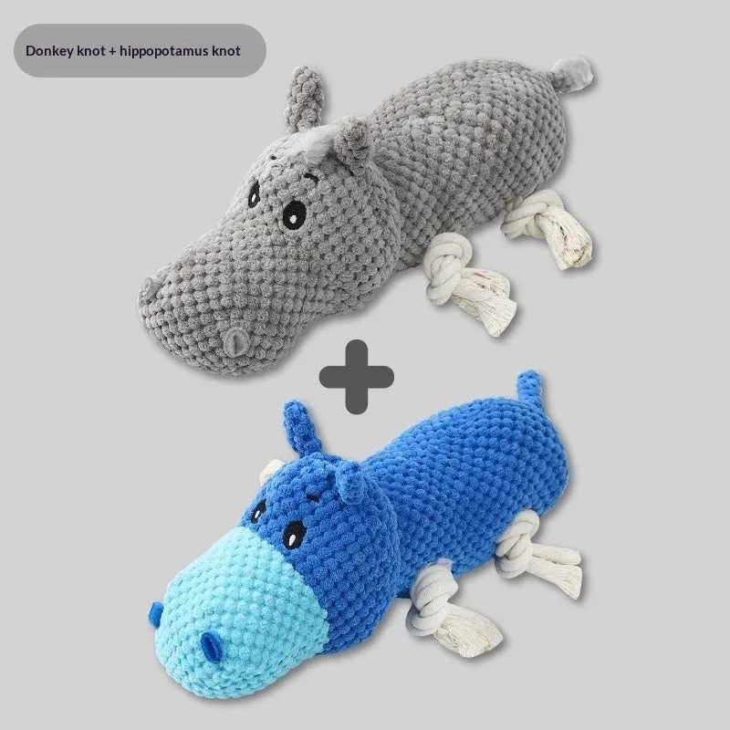 Chewing teeth-cleaning plush pet toy with sound PVC material in crocodile style for dogs
