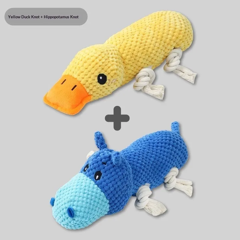 Chewing teeth-cleaning plush pet toy with sound PVC material in crocodile style for dogs
