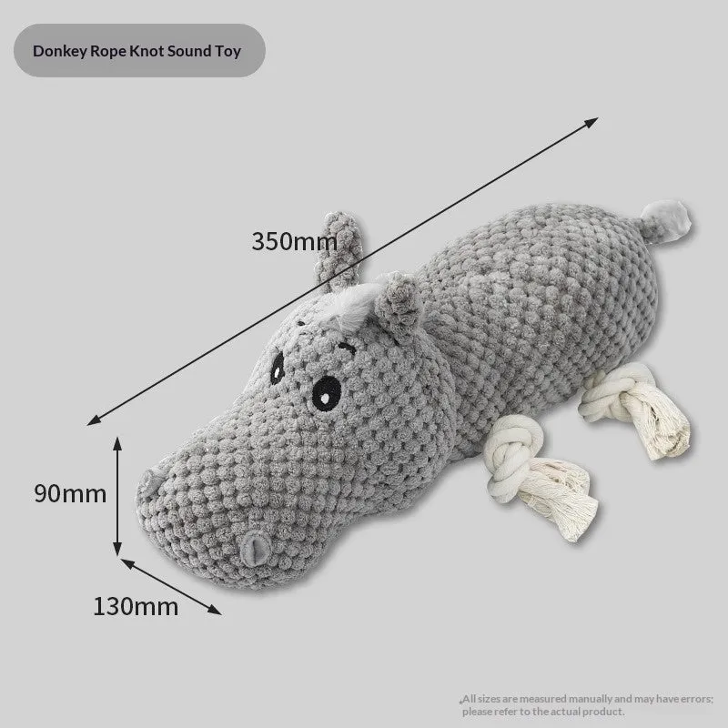Chewing teeth-cleaning plush pet toy with sound PVC material in crocodile style for dogs