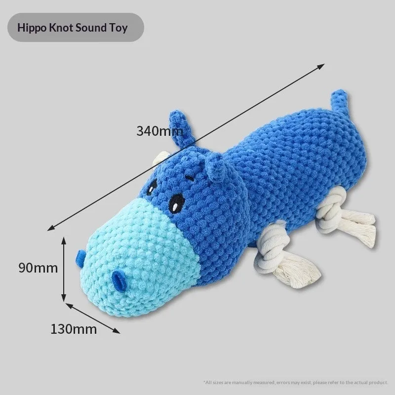Chewing teeth-cleaning plush pet toy with sound PVC material in crocodile style for dogs