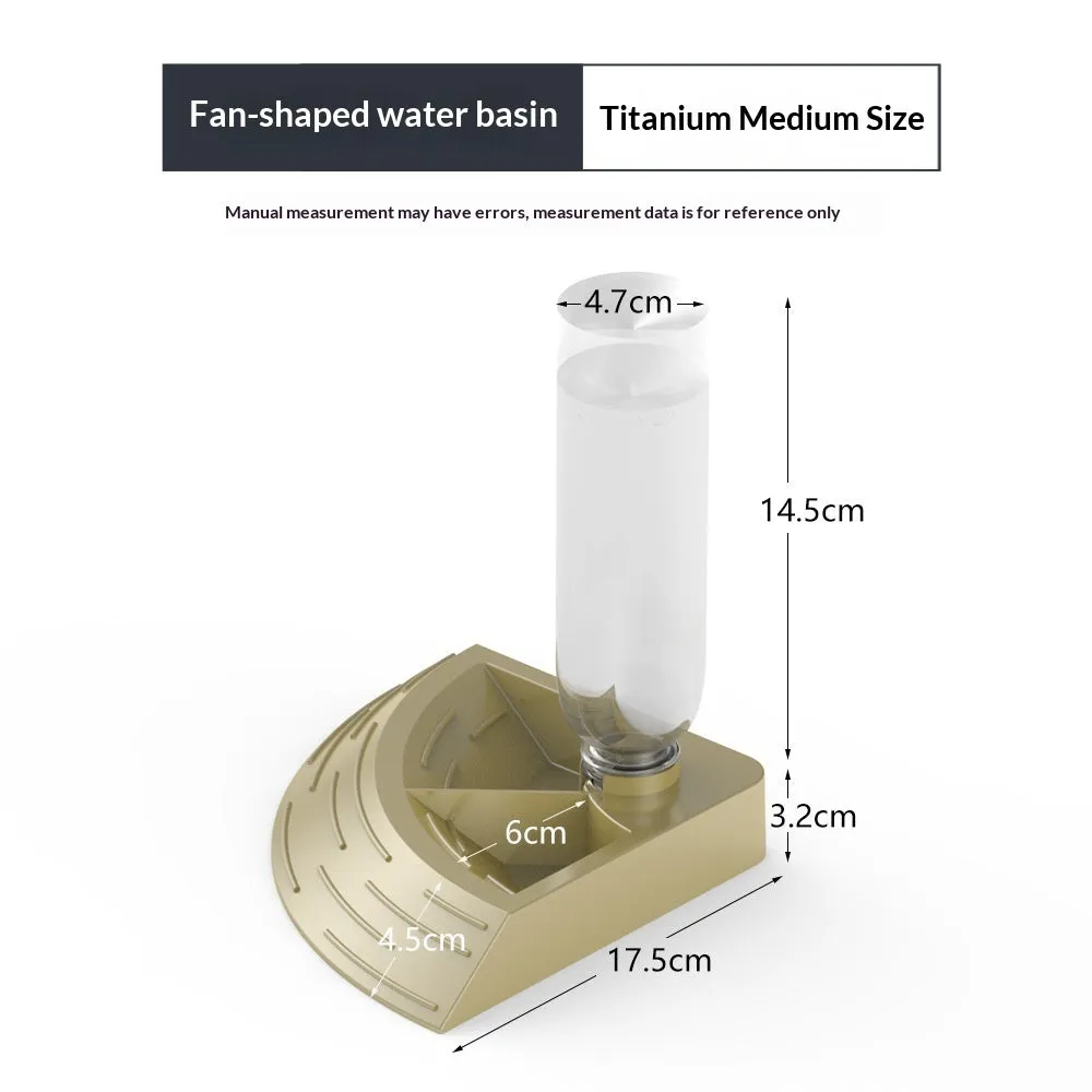 Multi-functional plastic reptile water bowl in gray, medium size, for feeding and hydration in a vivarium