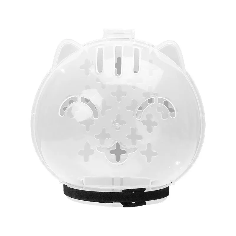 Pet anti-scratch bite cat space hood head cover made of PP/PE material for grooming