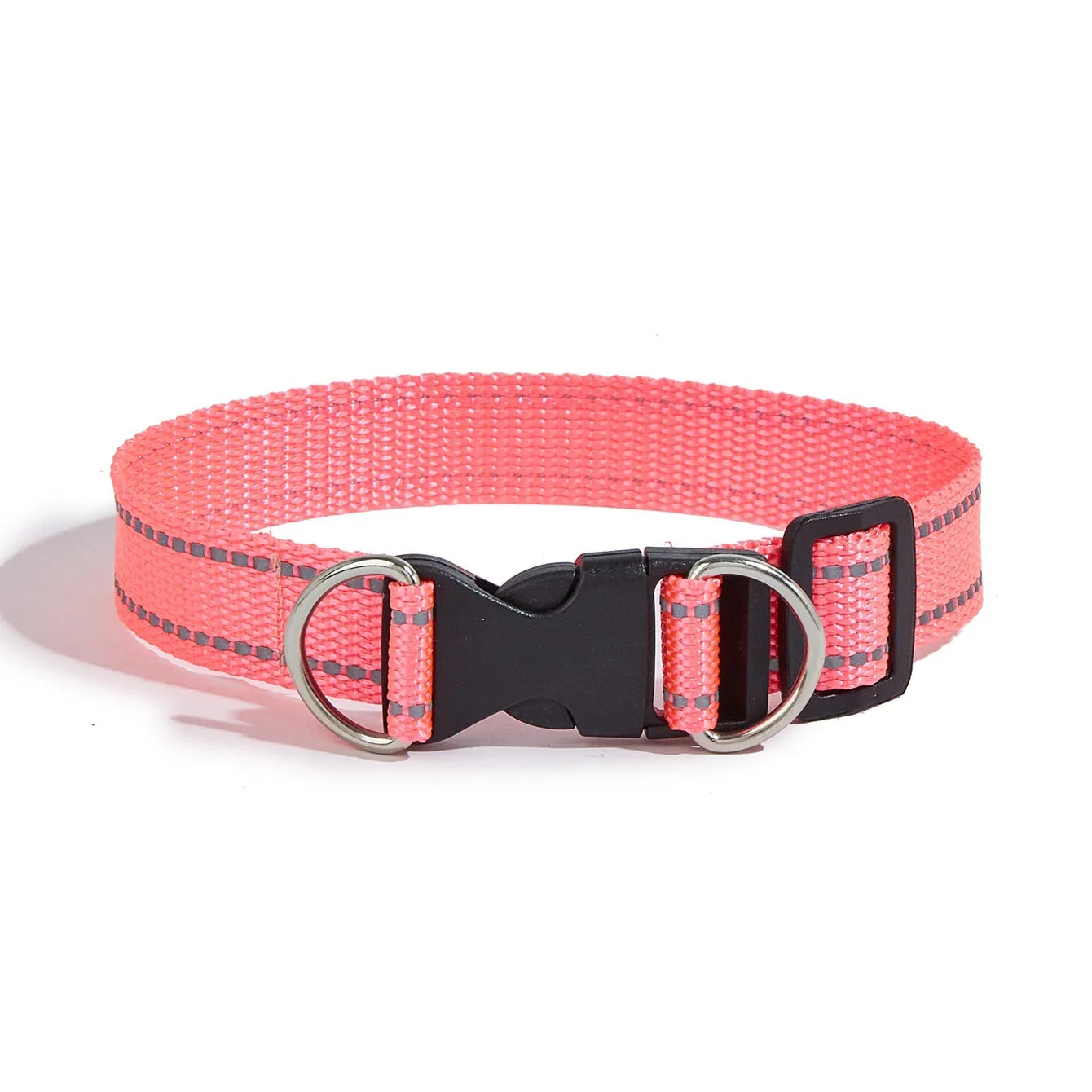Nylon hand holding rope dog chain and collar set in multiple colours with 1.2 metre rope length