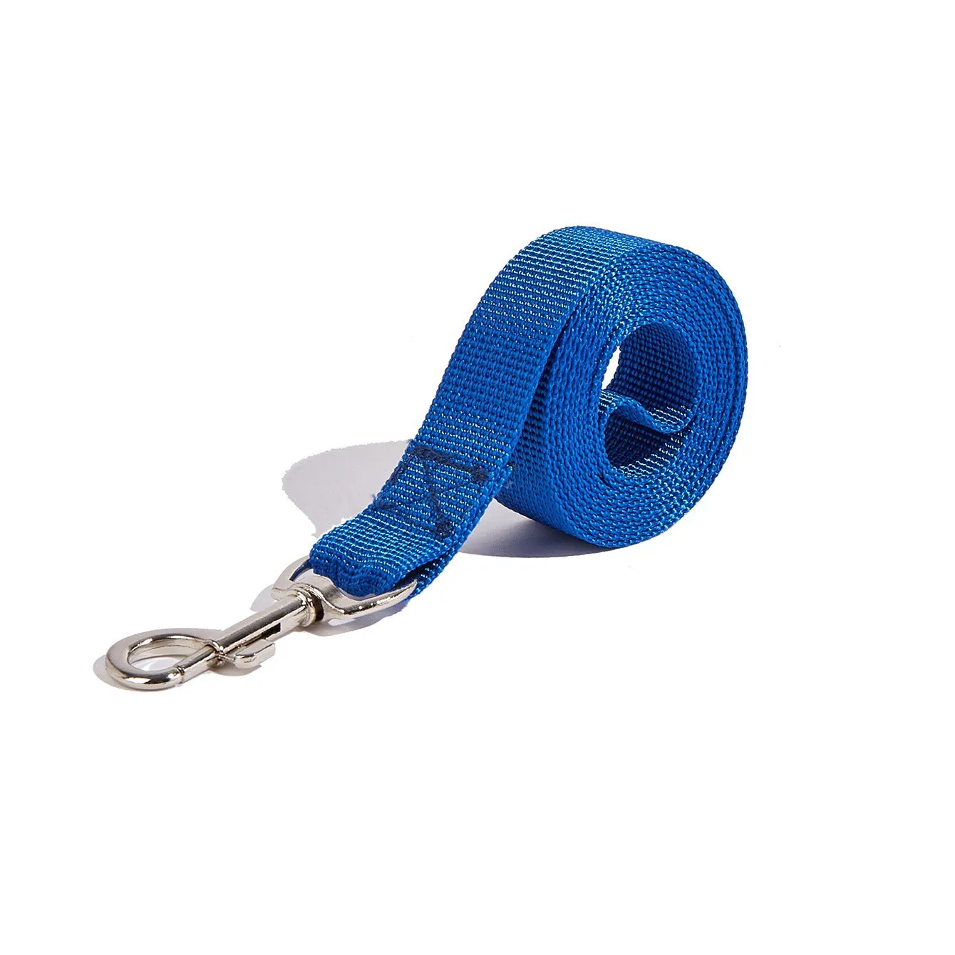 Nylon hand holding rope dog chain and collar set in multiple colours with 1.2 metre rope length