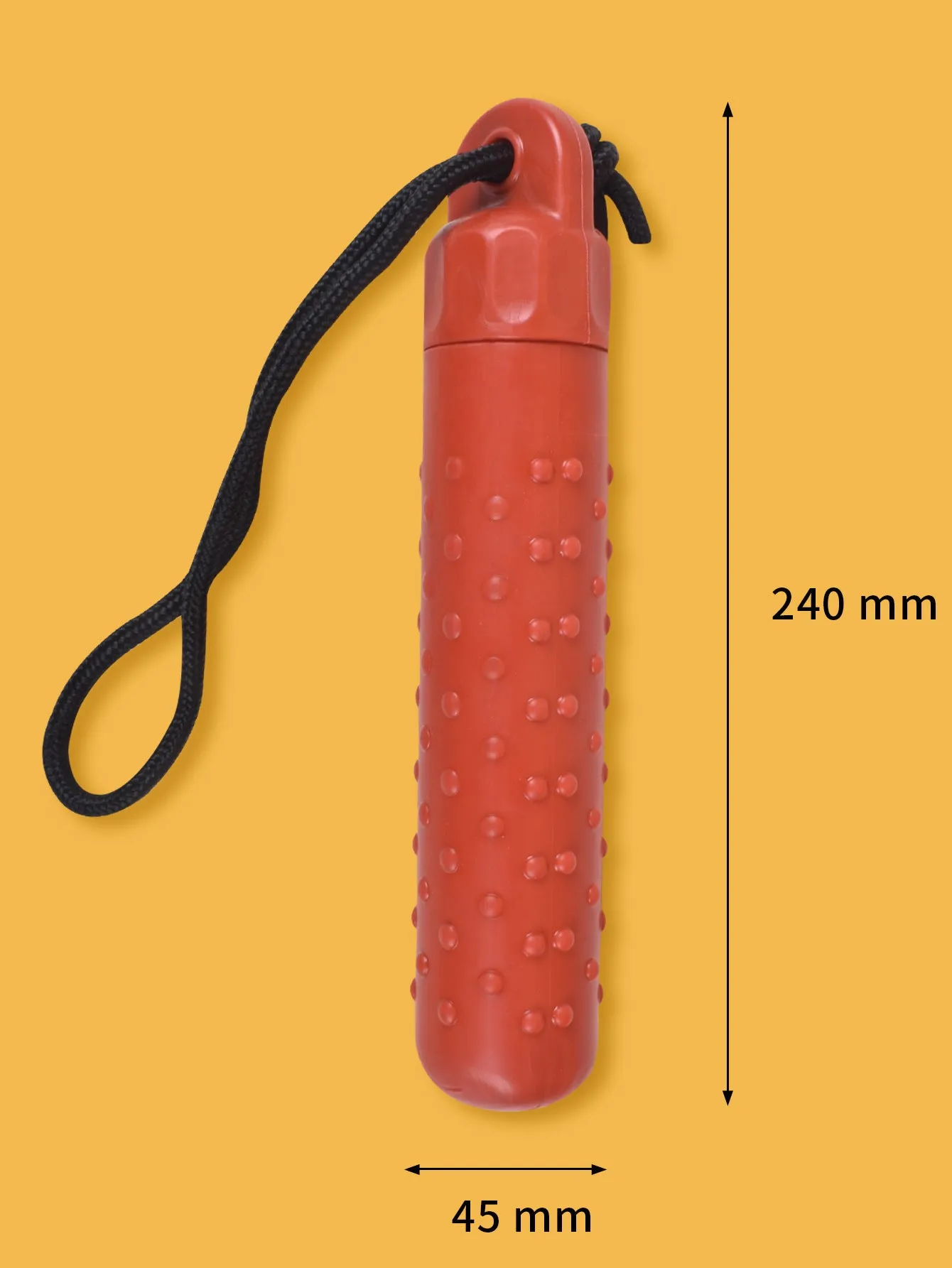 Two floating dog pool toys in red and green, TPR material with rope, 240x45mm, floating on water