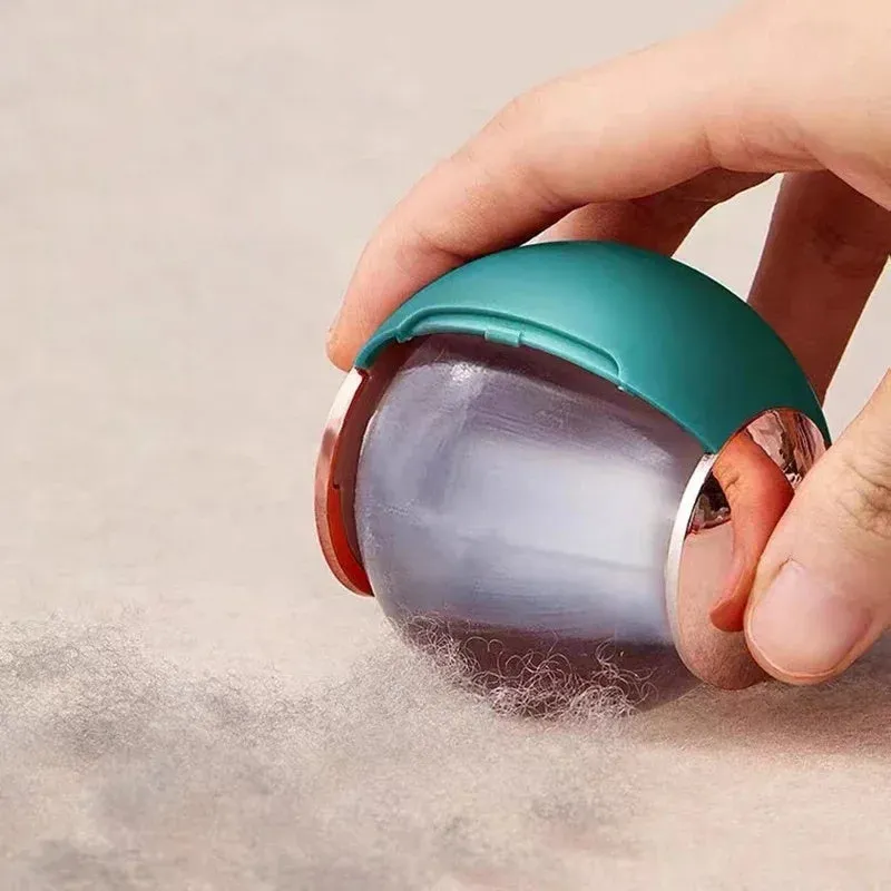Washable hair removal ball lint roller with handle for pet hair removal on fabrics
