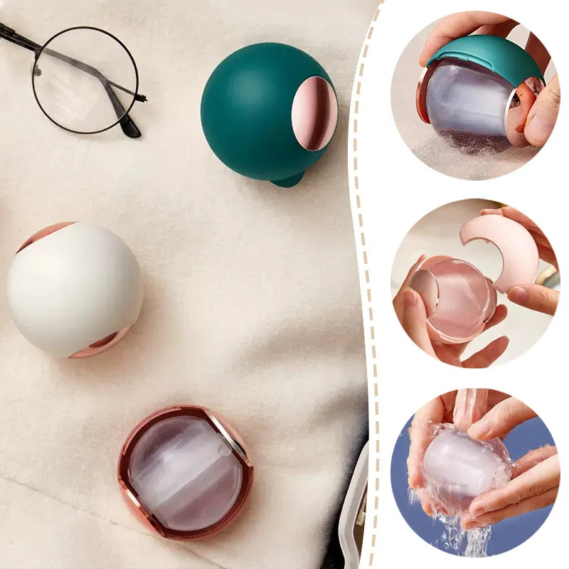 Washable hair removal ball lint roller with handle for pet hair removal on fabrics