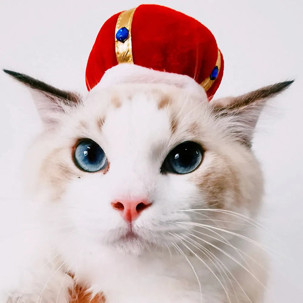Embroidered cloth pet headgear with sunflower design for cat costume and dress-up occasions