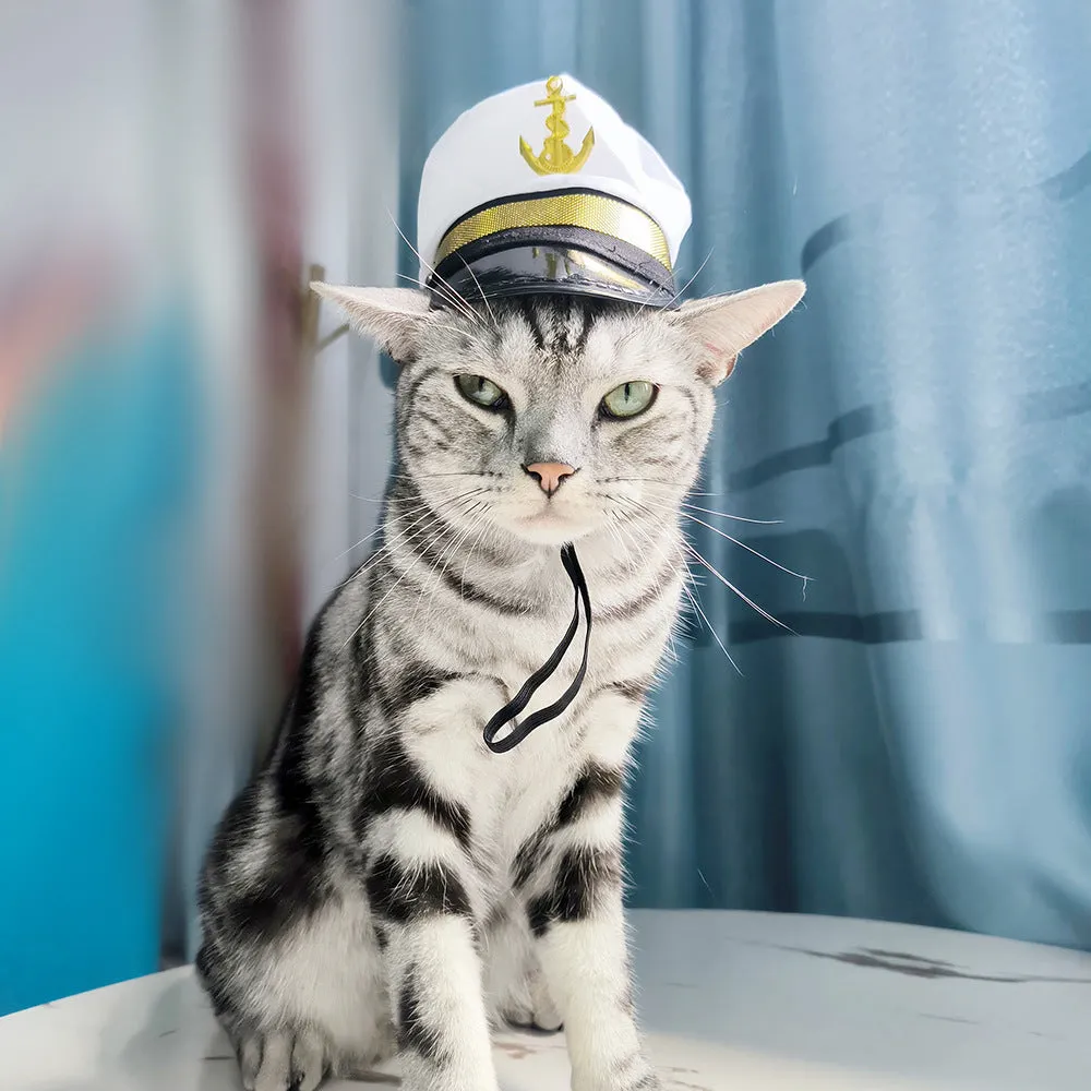 Embroidered cloth pet headgear with sunflower design for cat costume and dress-up occasions