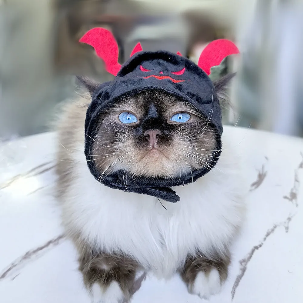 Embroidered cloth pet headgear with sunflower design for cat costume and dress-up occasions
