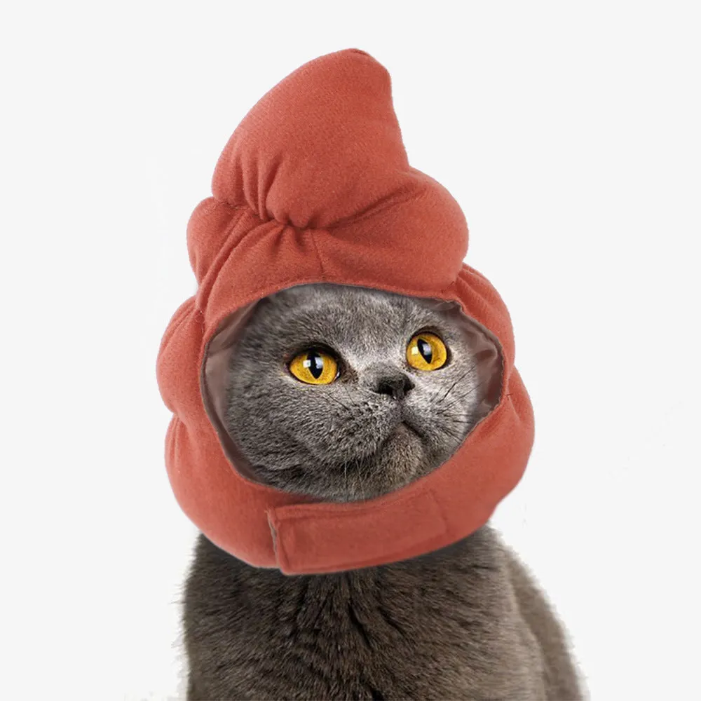 Embroidered cloth pet headgear with sunflower design for cat costume and dress-up occasions