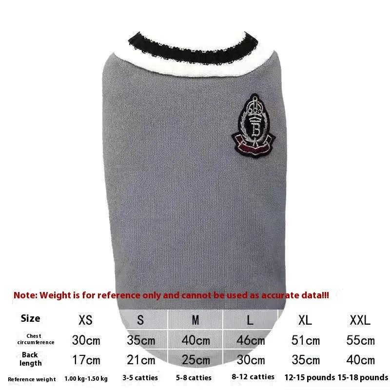 British Shorthair style cat winter clothes in blue duck colour showing gradual layer college design