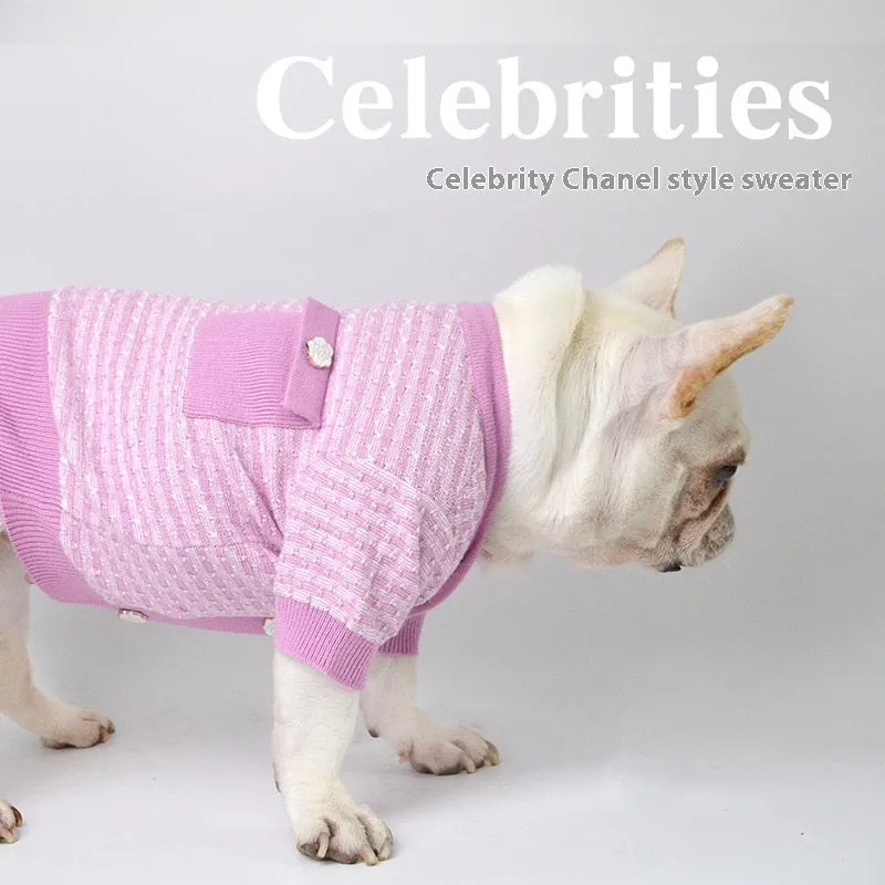 Classic style wool schnauzer dog clothing for autumn and winter seasons