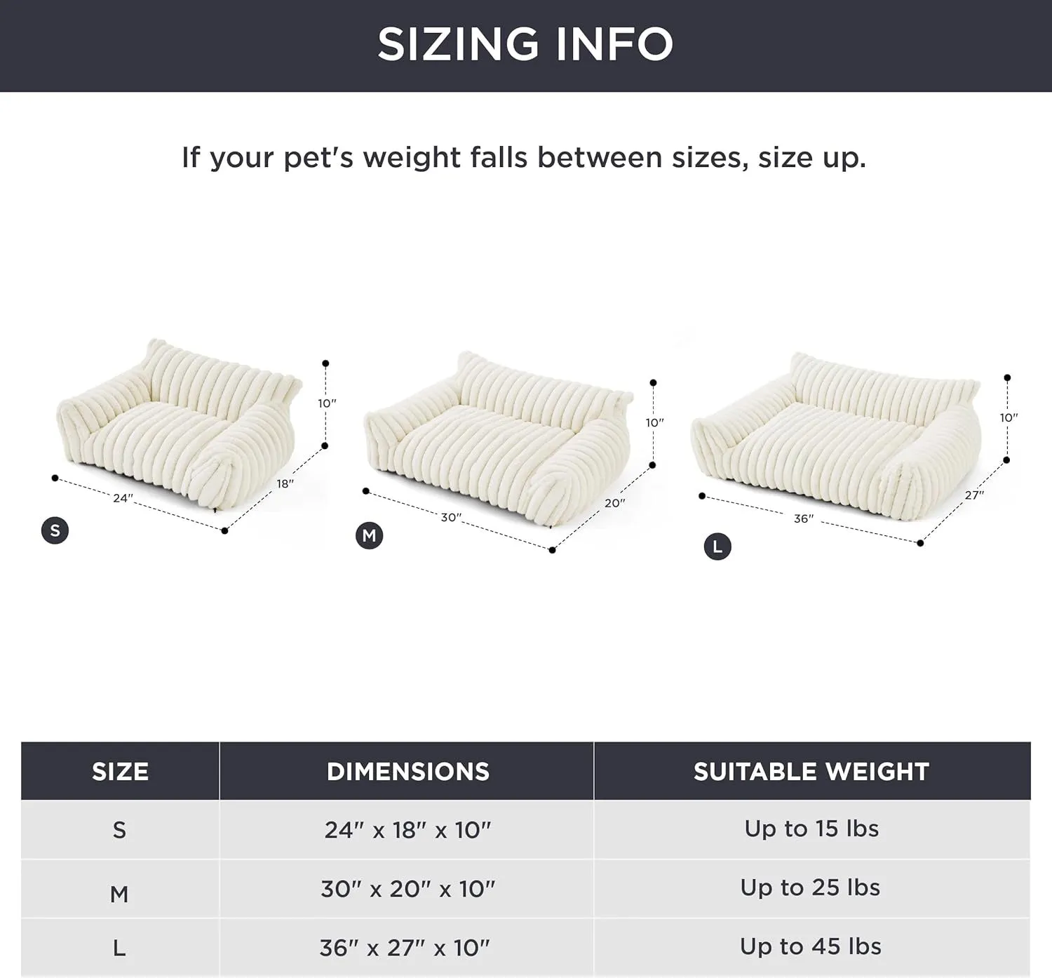 Bedsure corduroy fleece cat couch pet sofa with removable cover in beige colour