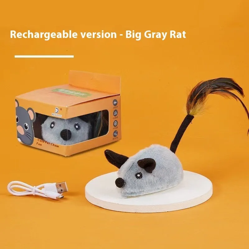 Simulation remote control plush cat toy with automatic induction movement in mouse designs