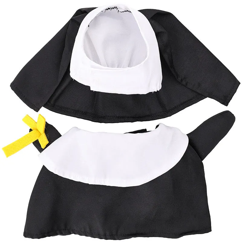 Black polyester nun costume for cat or dog Halloween dress-up in free size