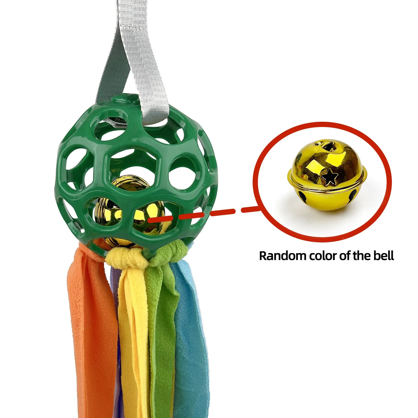 TPR hollow interactive toy ball for pets with bell sound in multiple colours