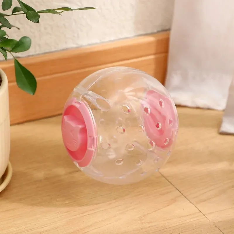 Blue, pink, or white 11.5cm ABS plastic slow feeding ball for dogs and cats with treat dispensing holes