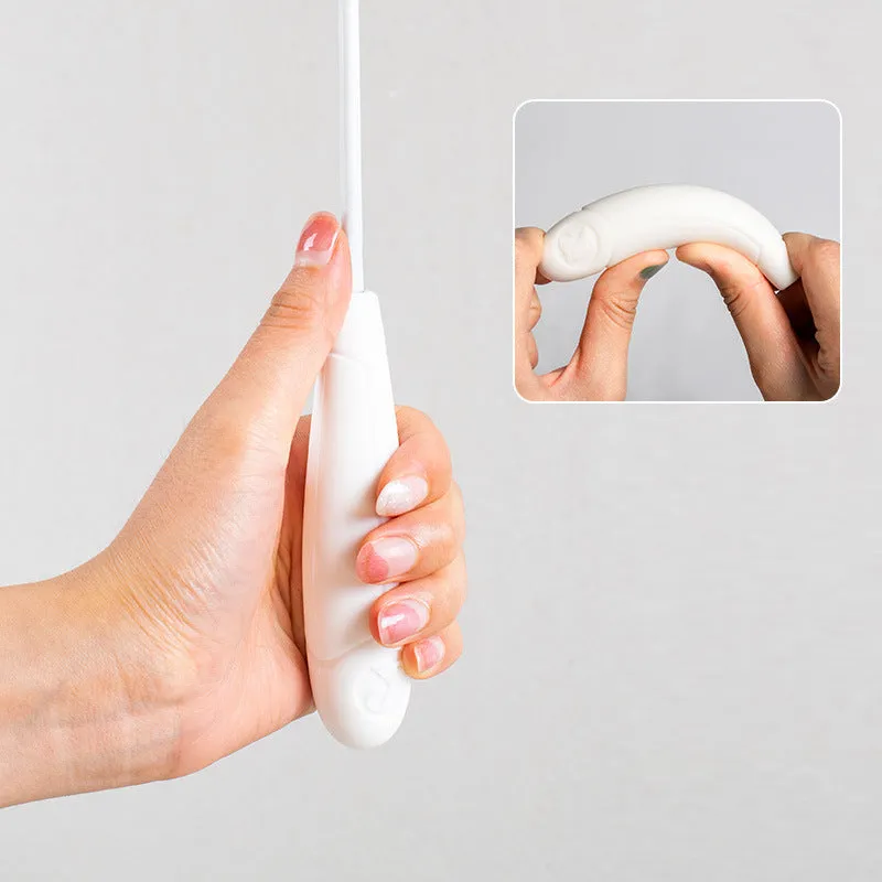 Telescopic cat fishing rod toy with goose feather attachment extended to full 80cm length