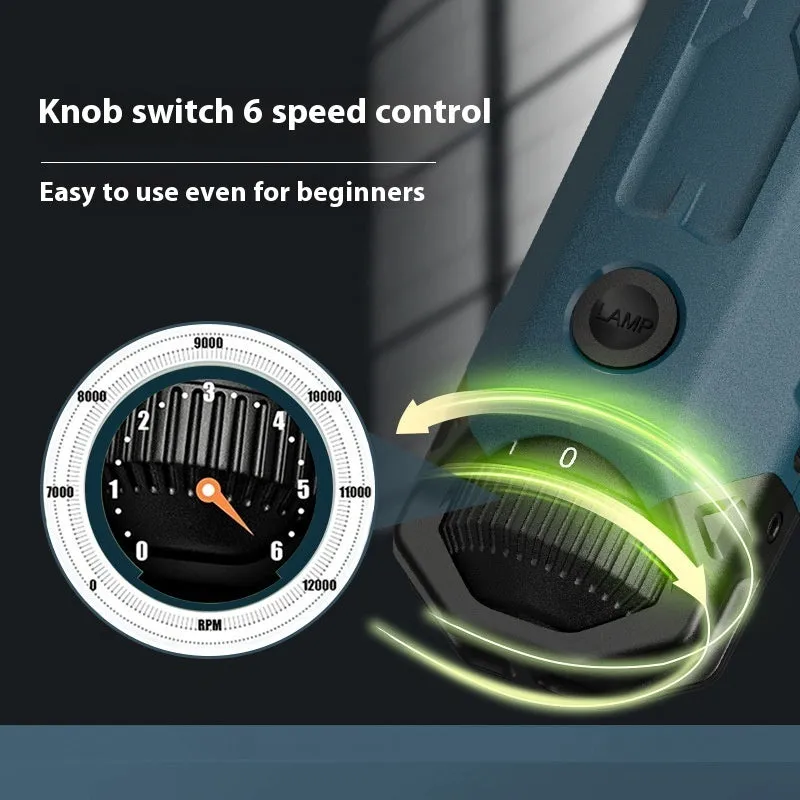 Dark blue pet nail trimming device with LED light and rotary speed control