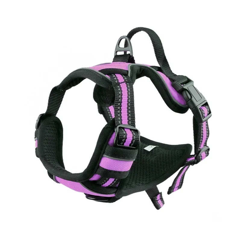 Adjustable dog chest strap harness in Oxford cloth available in multiple colours and sizes
