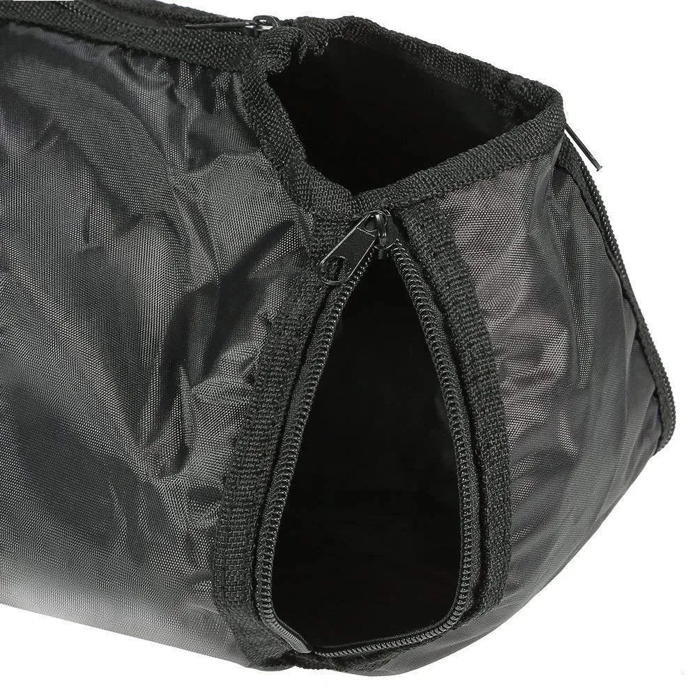 Black cat medicine feeding and anti-scratch toilet bath bag for feline care procedures