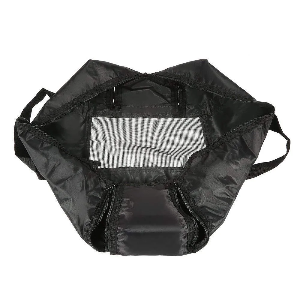 Black cat medicine feeding and anti-scratch toilet bath bag for feline care procedures