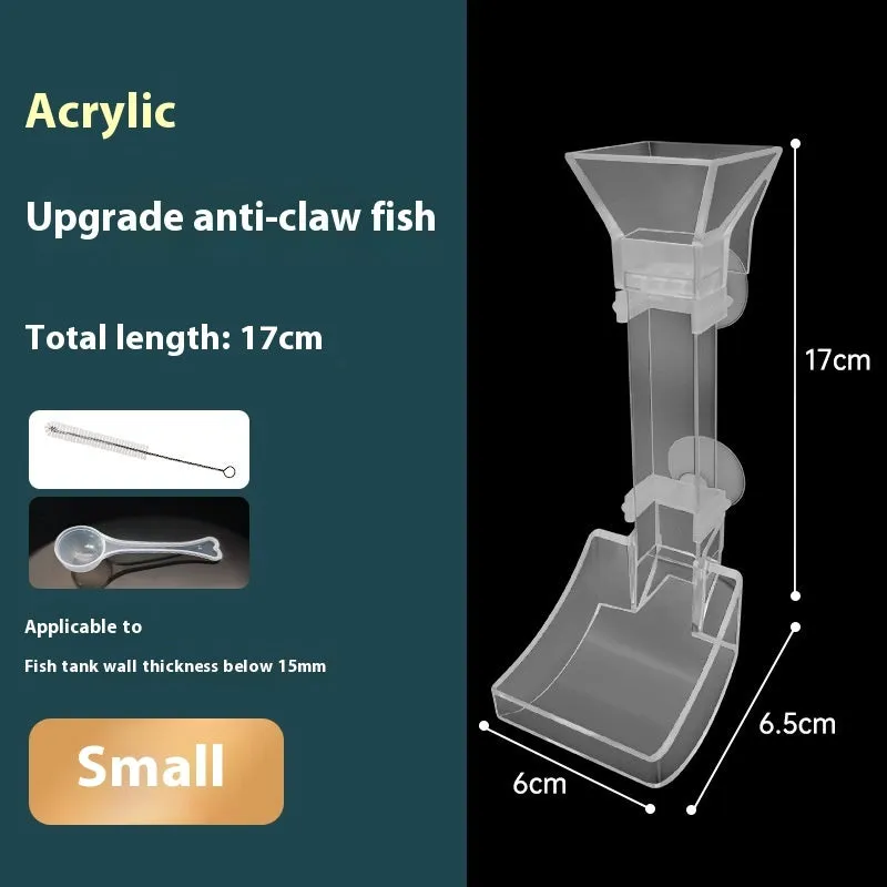 Aquarium fish feeding tube set with cleaning brush and feed spoon in 17cm, 28cm, or 38cm sizes.