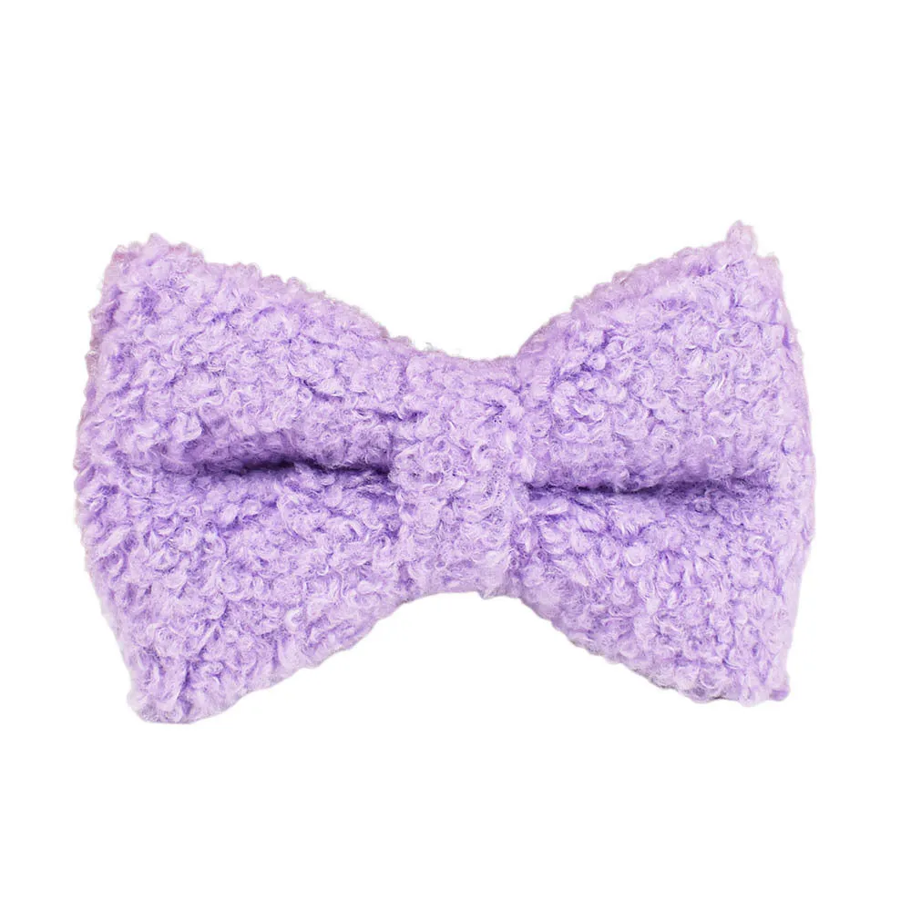 Purple fabric dog collar leash vest bow four-piece set for small dogs