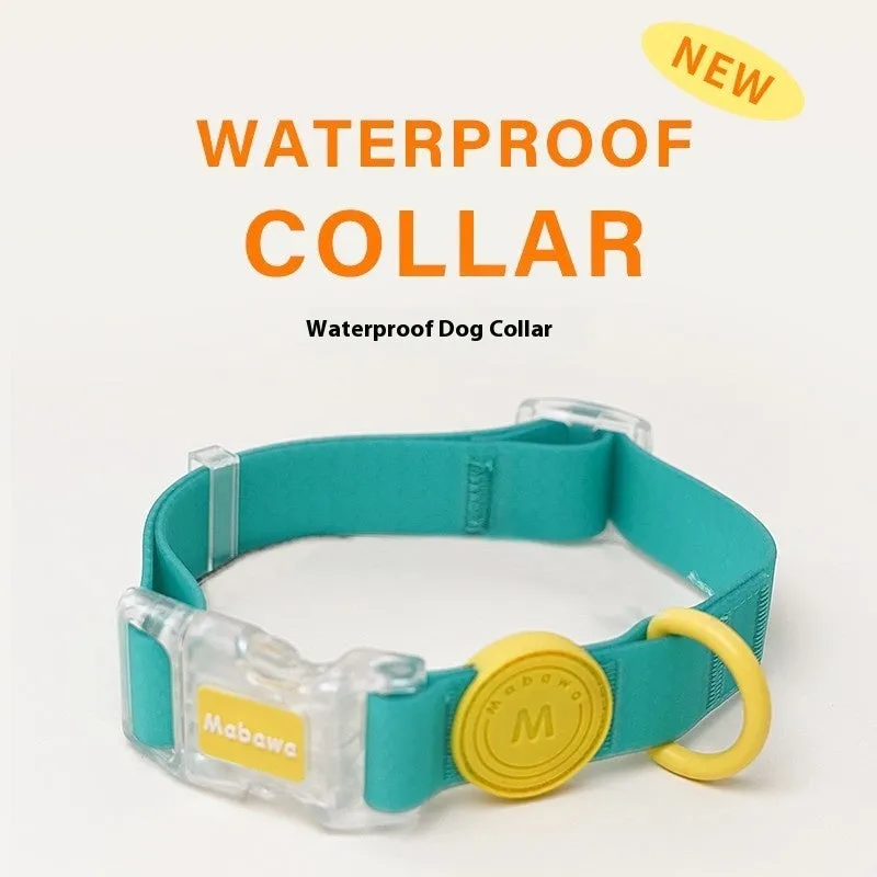 Smoky grey nylon dog collar and leash set shown with 1.5m and 2.1m rope length options.