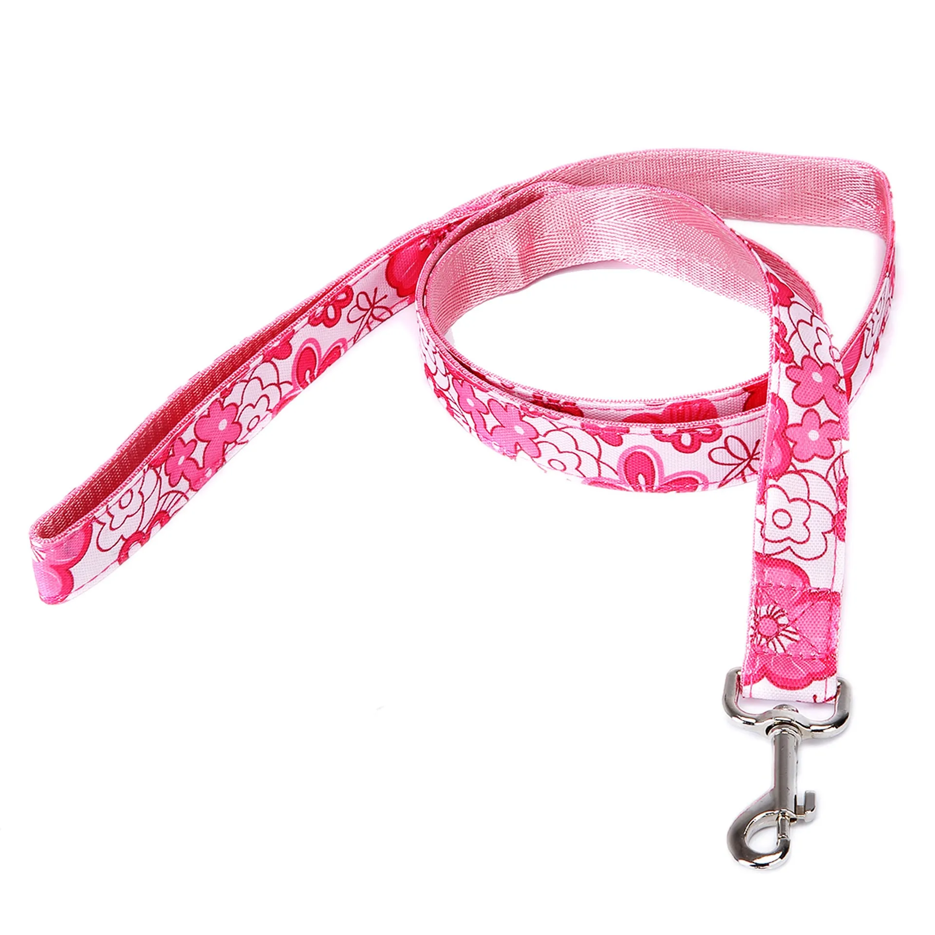 Black plaid stripe imitation nylon pet traction rope showing its 120 cm length.